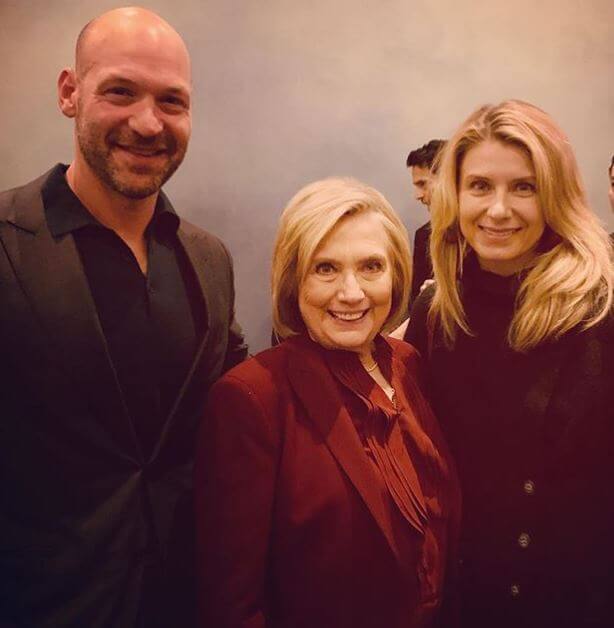 Stephen Stoll's Son, Corey Stoll and his wife, with Hillary Clinton.